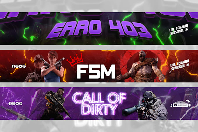 design an amazing youtube gaming banner