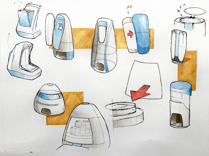 provide concept ideation design sketches