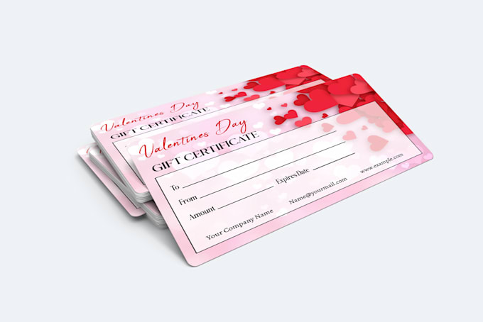 design voucher, gift certificate, postcard, ticket and label