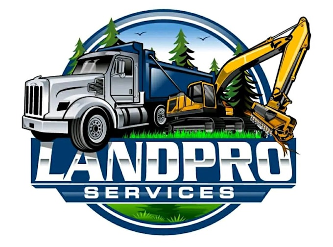 design construction, real estate, excavation, property, contractor business logo