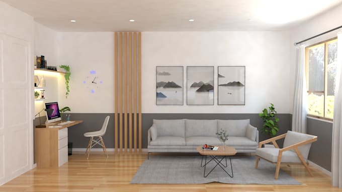 design and render stunning interior, exterior by sketchup
