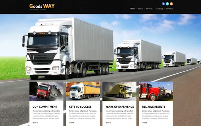 build logistics, dispatch, freight brokerage, transport and trucking website