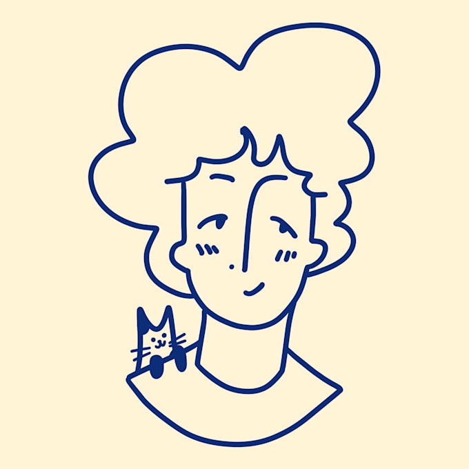 create a minimal style lineart caricature