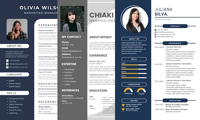 Custom Cv Pattern Design and write your resume or cv by Expressrblx | Fiverr