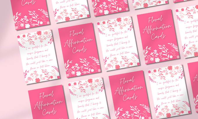 design amazing custom printable affirmation cards  for you