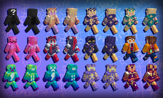 Minecraft Skin Images Make a unique custom minecraft skin for you by Elodiedottxt | Fiverr