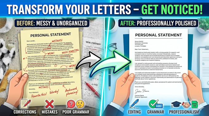 improve your cover letter, personal statement or motivational letter for success