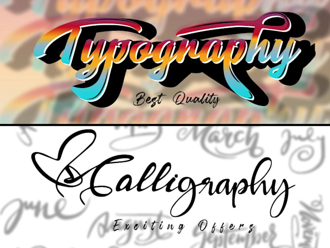 the best custom typography calligraphy handwritten and 3d logo design expert