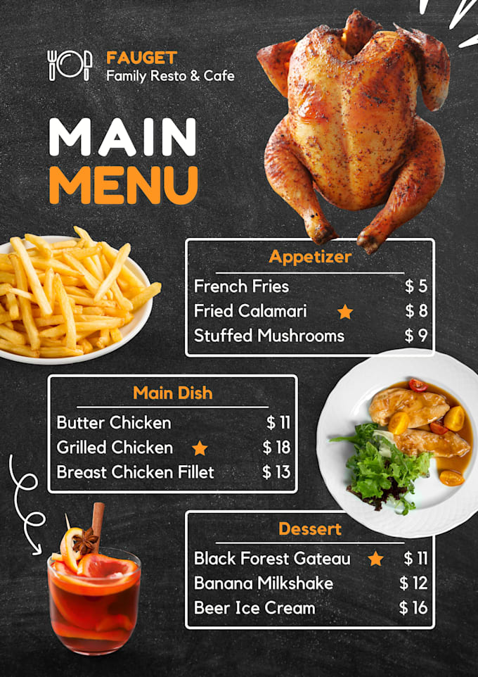 design an eye catching food promo flyer for your restaurant