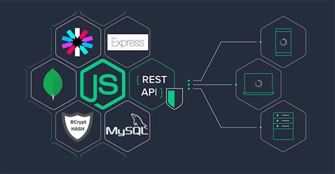 be your node js developer for backend, rest API development, and API integration
