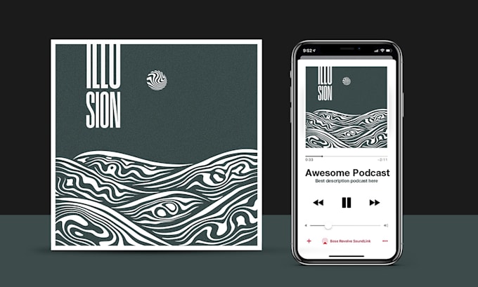 design unique illustrative podcast cover art