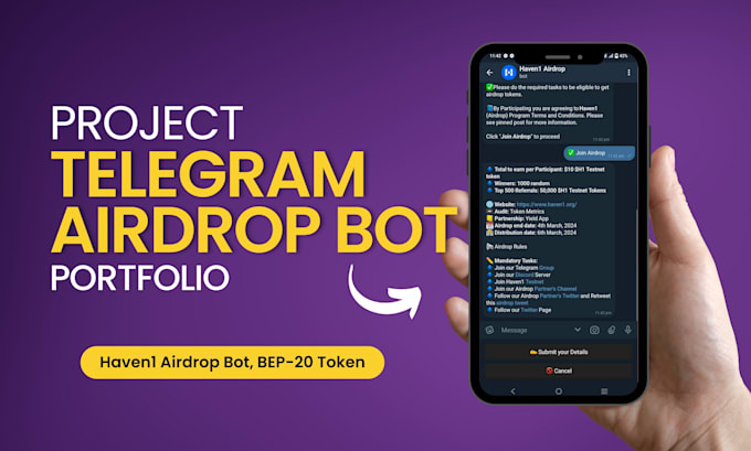 make a custom telegram airdrop bot