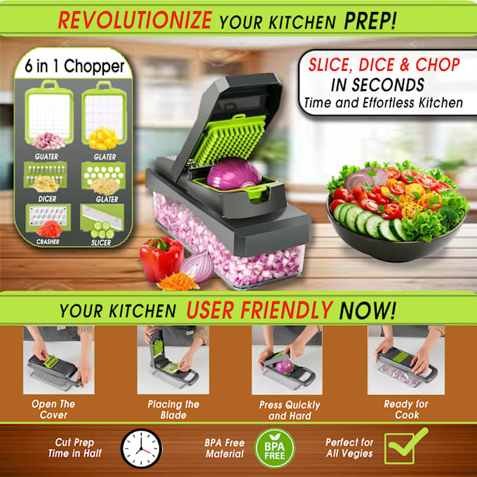 do amazon listing images, infographics for kitchen products