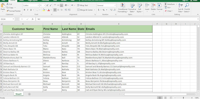 do data entry, contact list, copy paste in excel