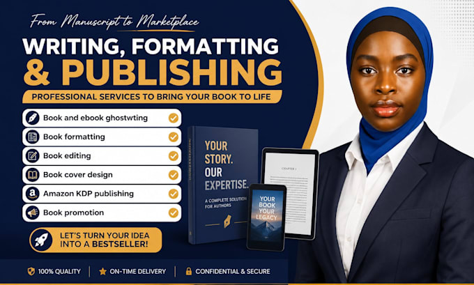 be your ebook ghostwriter, book formatting, editing amazon kdp book publishing