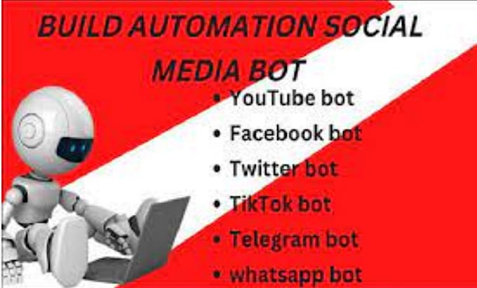 develop twitter api bot, instagram bot, tiktok api bot, snapchat bot, python bot