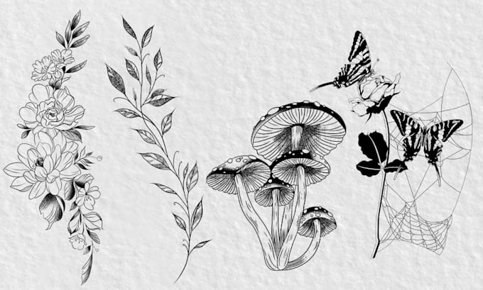 create a unique custom tattoo design hand drawn just for you