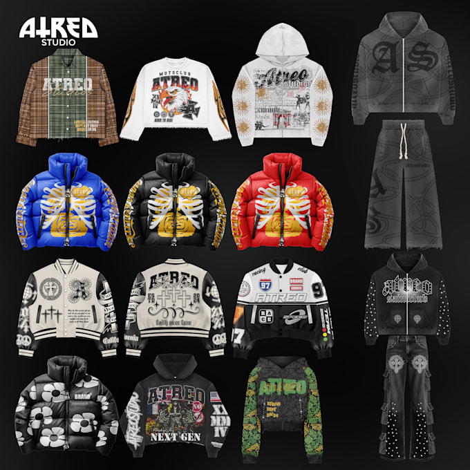 create hoodie zipper hoodie jacket and sweetpants design for your clothing brand