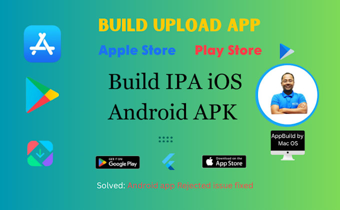 build and upload ios and android apple store and play store