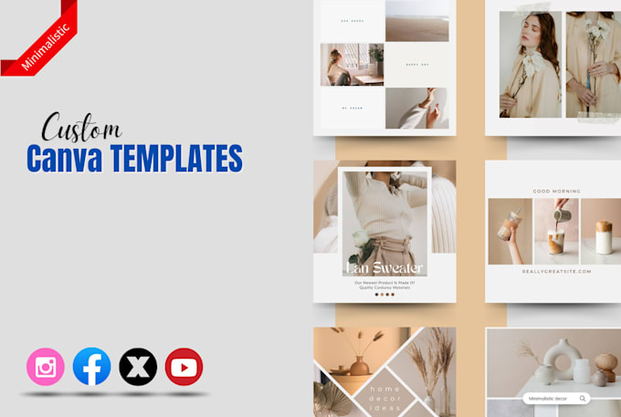design unique social media templates for you