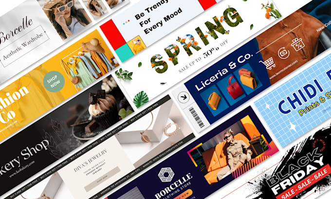 design professional banner, etsy branding kit, ecommerce banner design