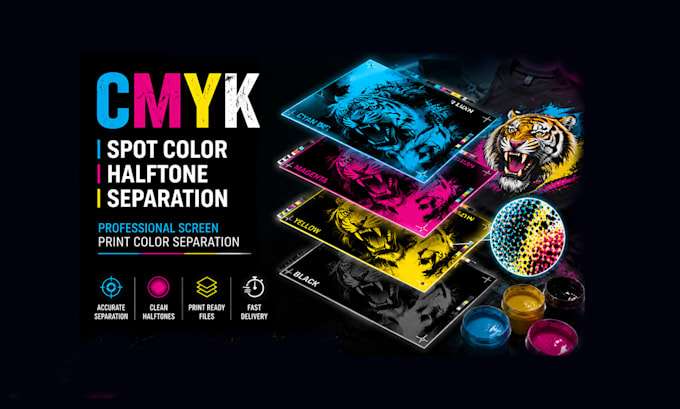 do professional screen printing colour separation for t shirt printing