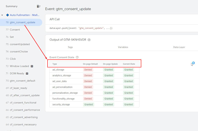 setup gdpr cookie consent mode v2 advance with google tags