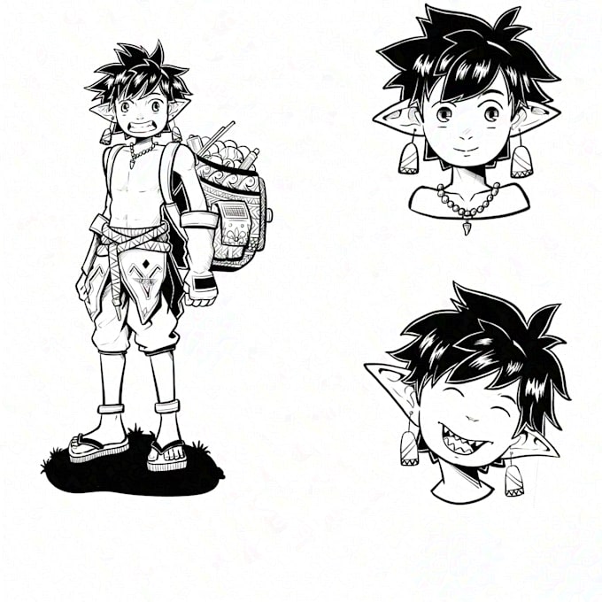 make an illustration chibi style