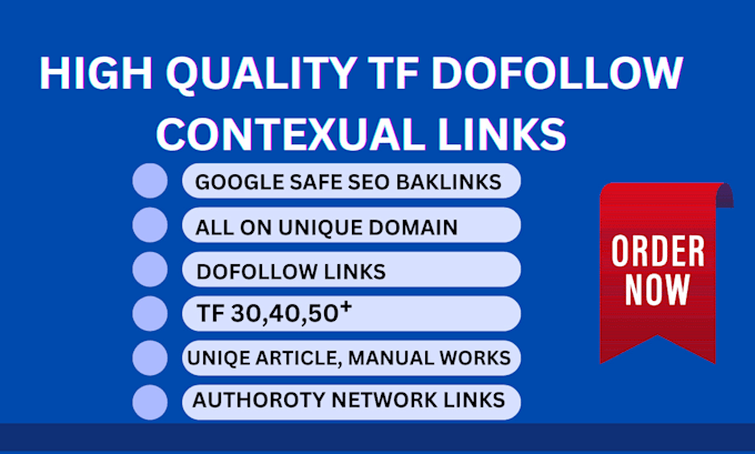 create high quality tf dofollow seo home page trust flow backlinks for website