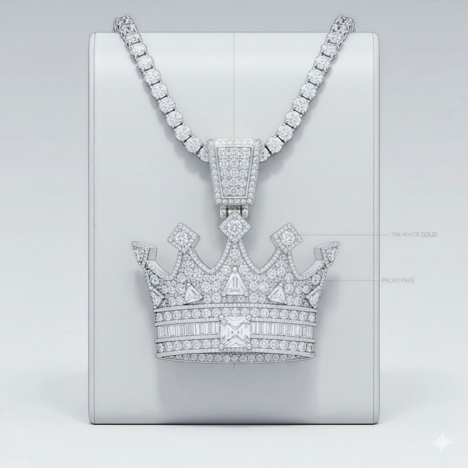 do custom hip hop jewelry 3d model and rendering