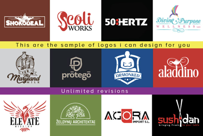 do modern custom unique logo design and redesign