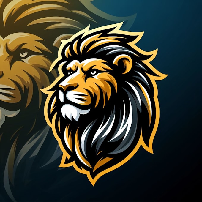 do lion head mascot logo design for your business page