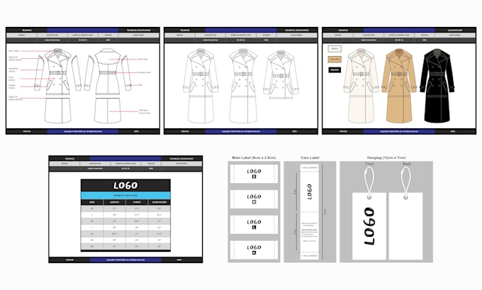 do technical flat sketch and tech pack for manufacturer