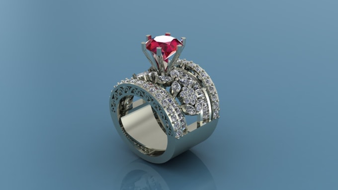 do jewelry cad design for 3d printing and rendering