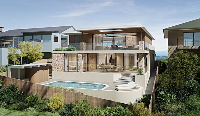 model and render photorealistic 3d exterior images