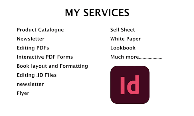 design book, magazine and any project with adobe indesign