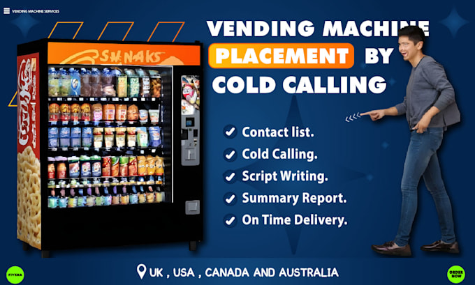 do cold calling for vending machine placement