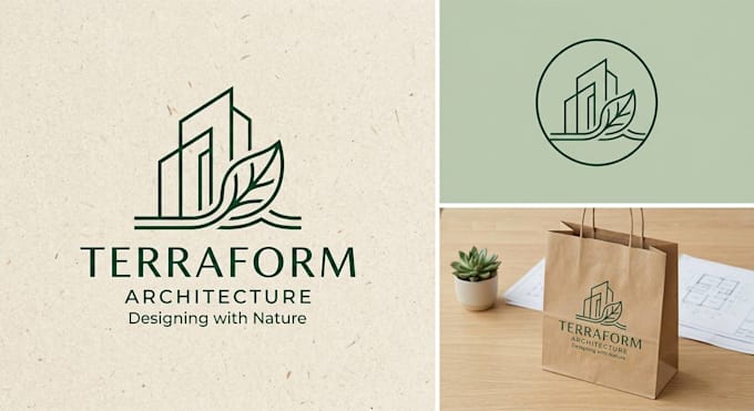 do modern minimalist real estate and property logo design