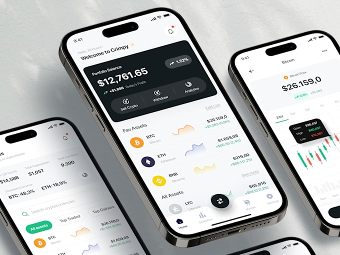 develop a decentralized crypto wallet app for IOS and android