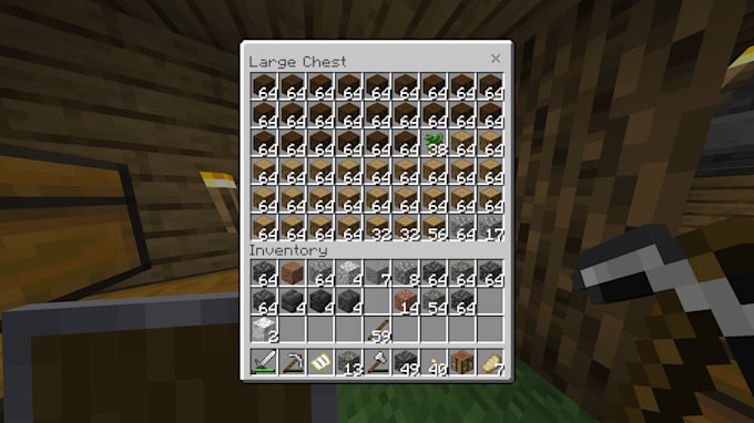 collect any materials you need in minecraft