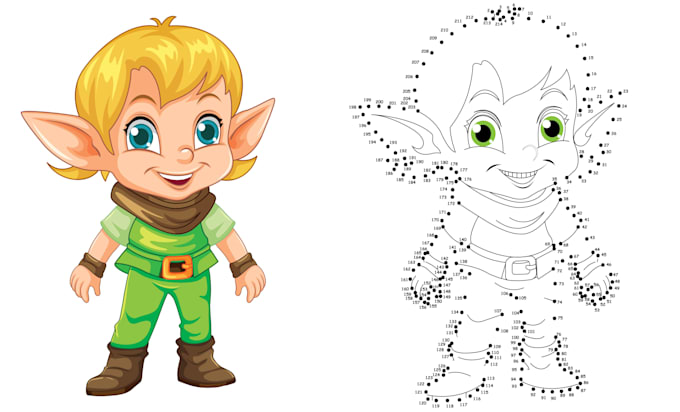 make any photo into dot to dot and connect the dots page