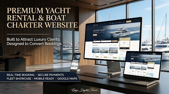 build a premium yacht rental, boat charter booking website
