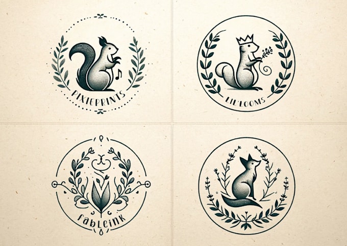 design cute minimalist hand drawn logo