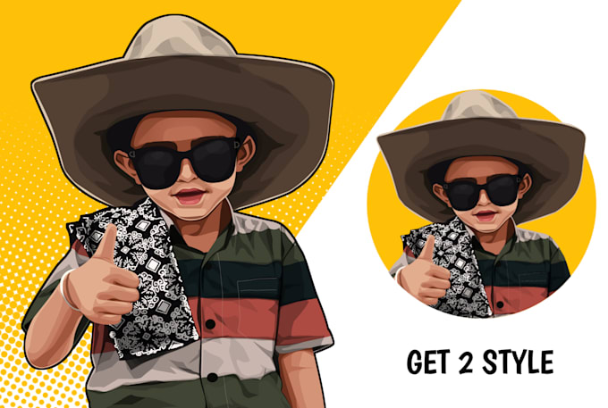 draw your face into vector art portrait