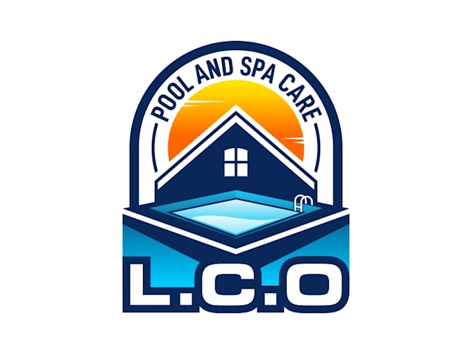 create a distinctive, elegant, swimming pool logo in a day