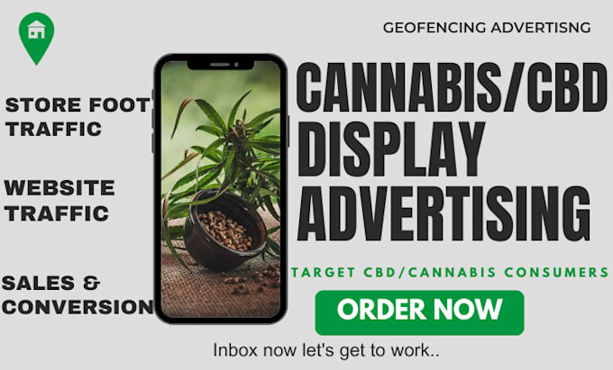 do cbd, cannabis website promotion via geofencing display advertising