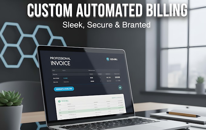 design a professional automated excel invoice and digital billing system
