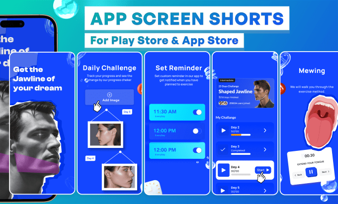 create app screenshot mockups for the play store app store and ipad