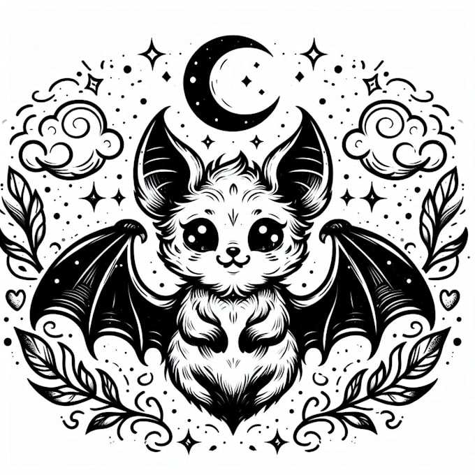 make a cute and spooky tattoo design from your idea