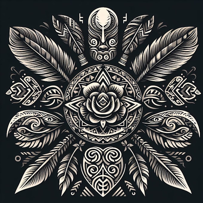design a polynesian maori tribal tattoo